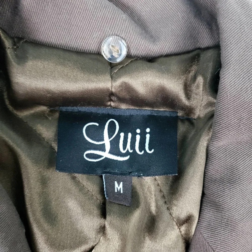 Anthropologi Luii brown rivet blazer jacket sz med - Picture 3 of 9